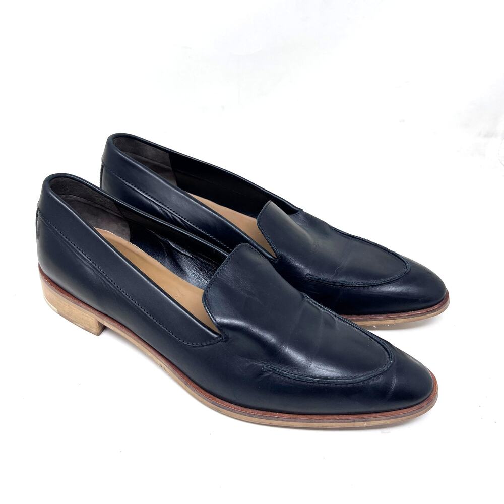 Everlane Modern Loafer Women's 11 Black Leather Pointed Toe‎ Classic Luxury Shoe